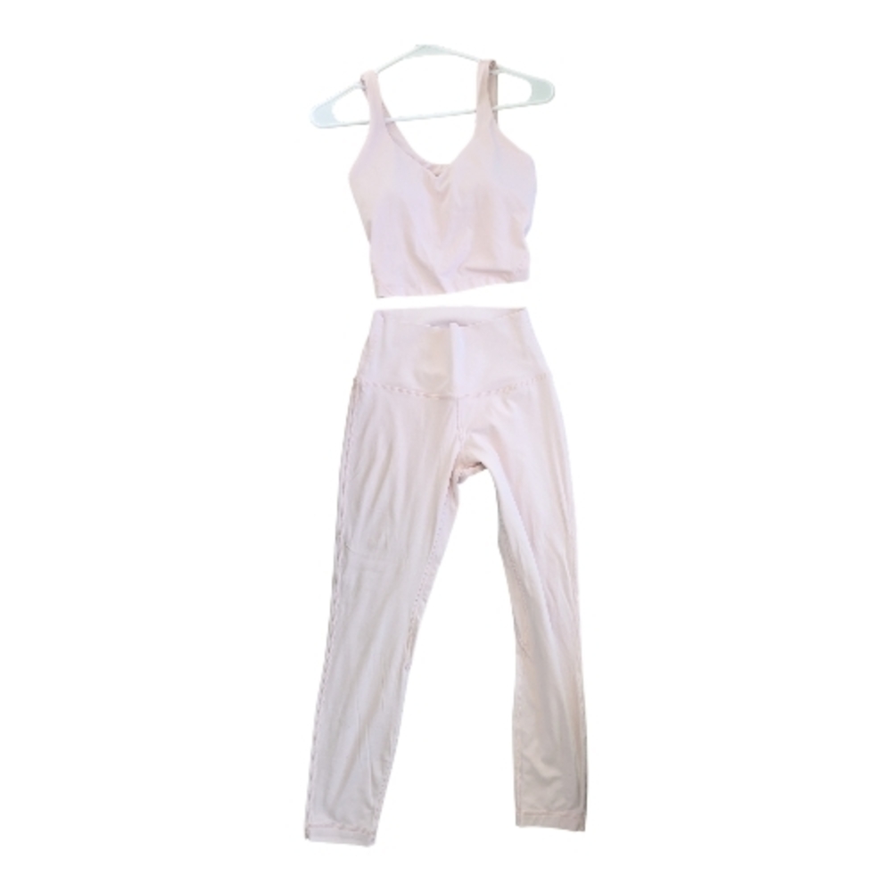Lululemon Athletica Pink Sports Bra and Leggings Set
